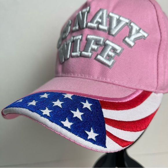 US NAVY WIFE Trucker Cap with Adjustable Velcro Strap - Picture 6 of 8